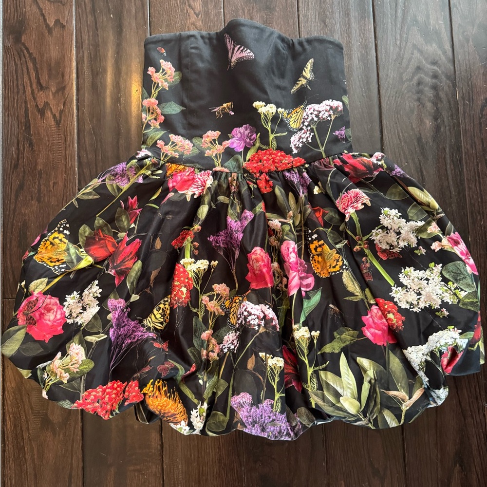 Alice + Olivia Black and Orange Dress